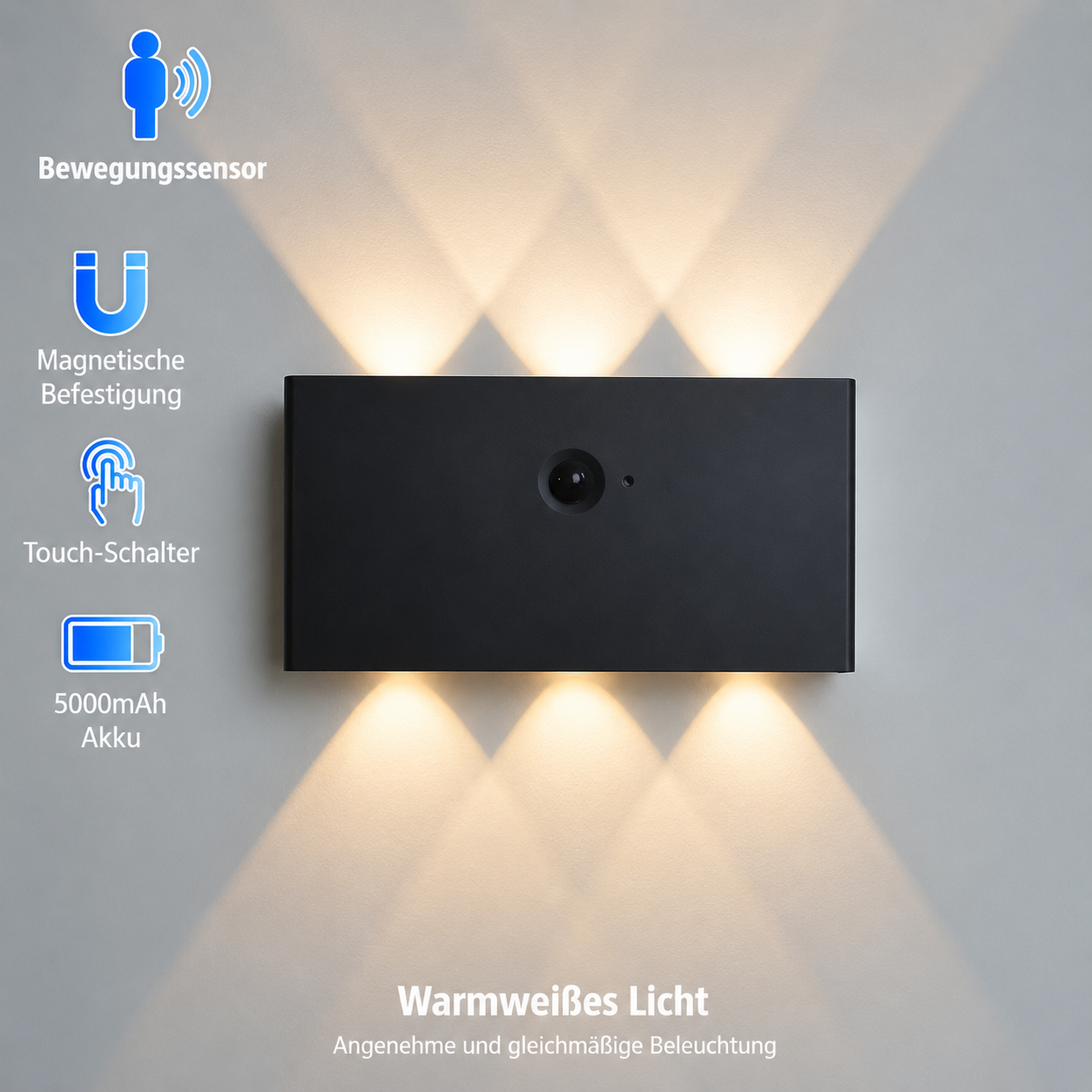Lichtstern™ | Luxus Wandleuchte mit Bewegungssensor